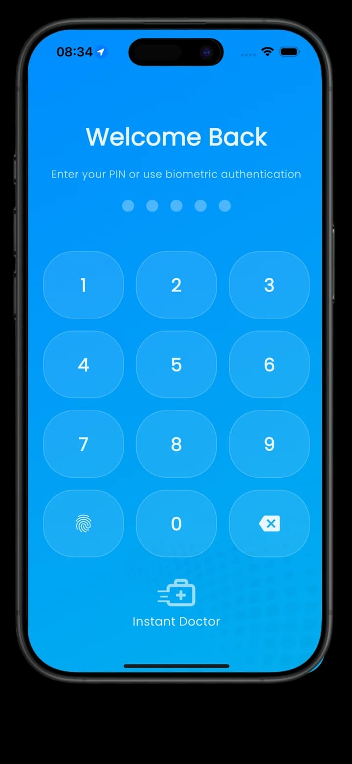 Secure PIN unlock screen
