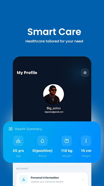 Personal health profile in the Instant Doctor app