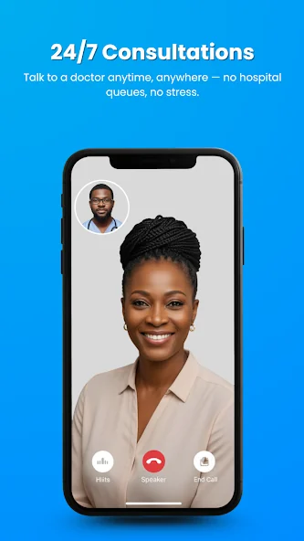 24/7 consultations with a doctor in the app