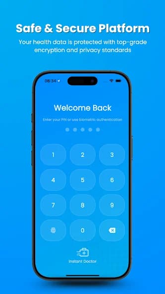 Secure PIN and biometric login